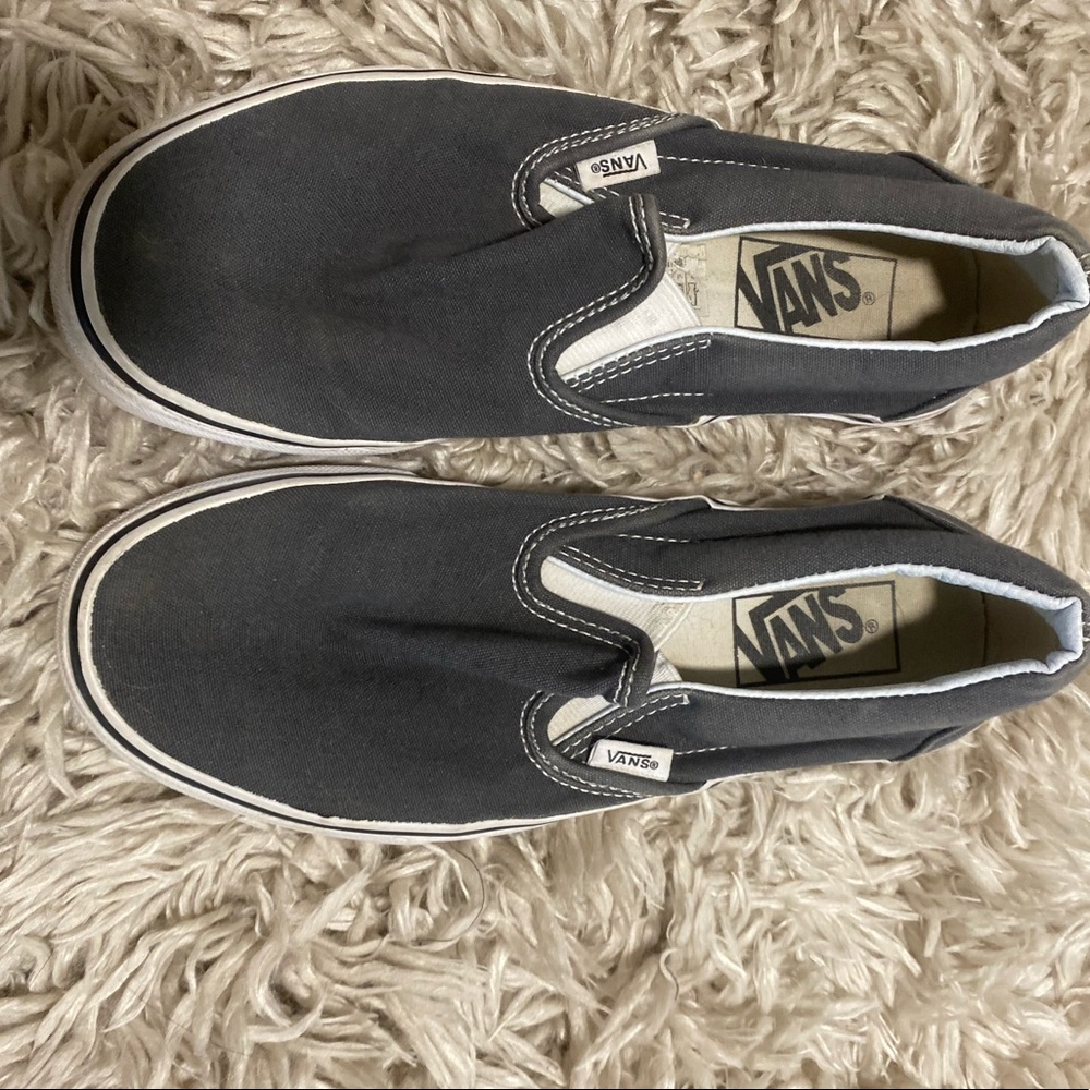 Grey van slip ons